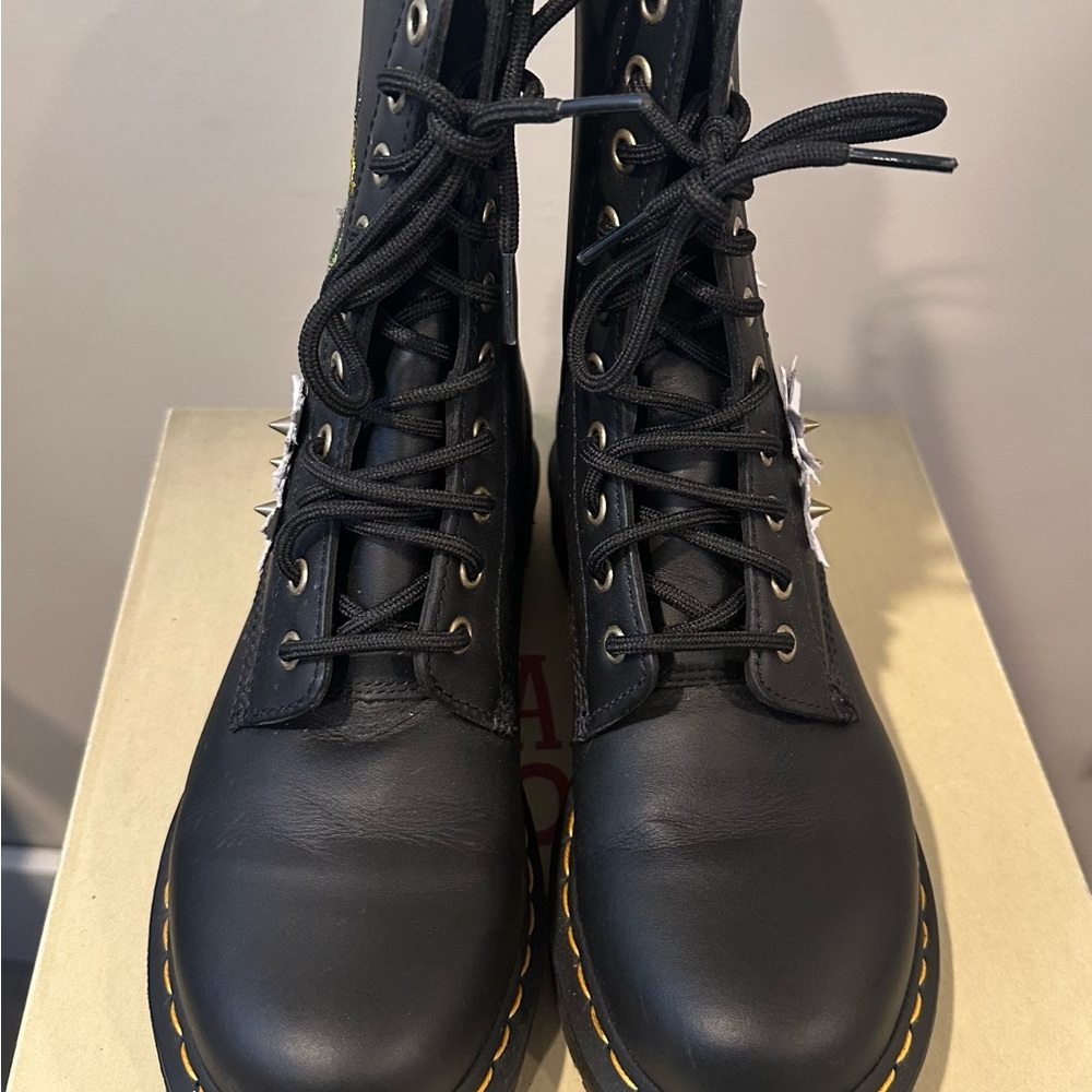 Dr. Martens Black Leather Studded Boots